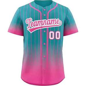 Camiseta de Béisbol Personalizada con Botones y Rayas, Transpirable, Absorbente de Humedad, Antibacteriana, Talla Grande, Uniforme Deportivo - Product Image 6
