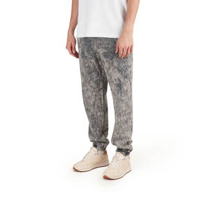 Joggers de lavado ácido de peso pesado personalizables para hombre, transpirables y cómodos, ropa de gimnasio de lona, tejido no tejido, estilo Vintage - Product Image 2