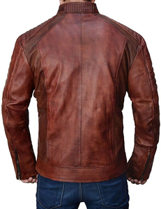 Chaqueta de Motociclista de Cuero Sintético y Lona de Alta Calidad para Hombre, Diseño de Logotipo Personalizado, Transpirable, Elegante - Product Image 5