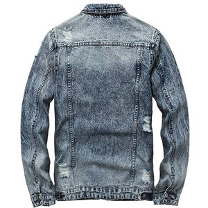 Veste en jean respirante élégante pour hommes Vêtements décontractés Prix de gros Vestes en jean pour hommes à vendre - Product Image 3