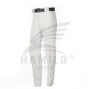 Ensemble de maillot de baseball HAMILO pour homme, manches courtes, col en V, polyester respirant, uniforme, pantalon blanc avec ceinture - Product Image 3