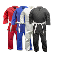 Conjuntos de Karate Unisex WESING, 100% Algodón, Transpirables, para Entrenamiento de Artes Marciales, Cómodos, con Movimiento Libre, Peso de la Tela 320g