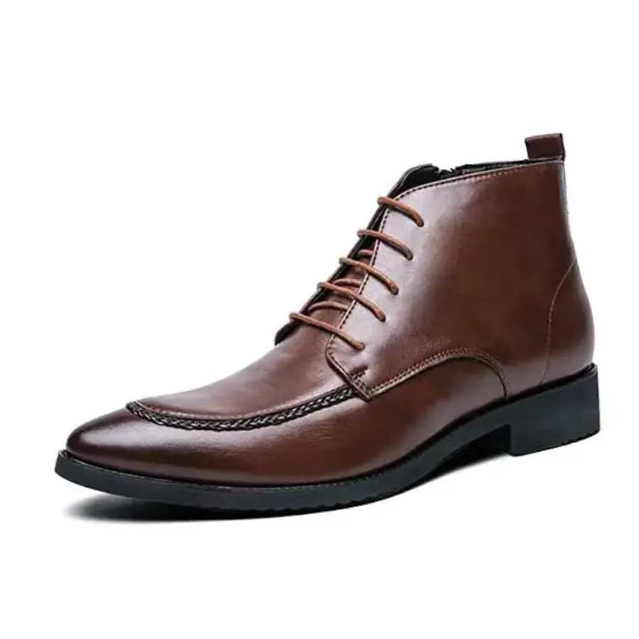 2023 New Men's Oxford Ankle Boots Fashion Dress Boot for Men Genuine Leather Upper Fashion Casual Shoes