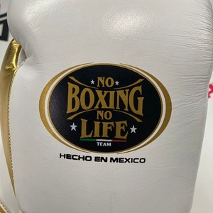 Premium Quality No Boxing No Life White Golden Lace Up Sparring Boxing <b>Gloves</b> Kickboxing Training Shock Absorbing Padding <b>Gloves</b> - Product Image 2