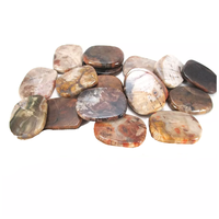 Taş düz palm taşlaşmış jasper düz palm kristal taş doğal taş düz oval şekil cep taş koruma toptancı