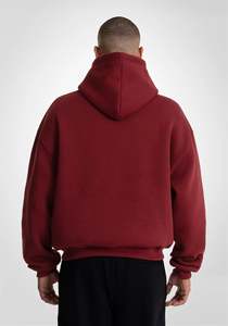 Unisex Pullover <b>Hoodies</b> Men Red 100% Cotton 480GSM Winter Fleece Heavyweight Custom Logo Plus Size (6XL) Boxy Print Wholesale - Product Image 2