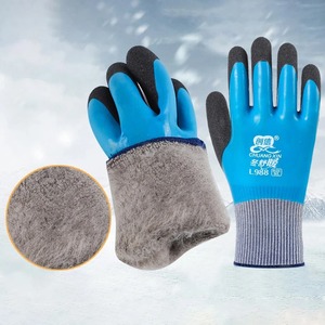Paire de gants coupe-vent de sport d'extérieur unisexe 30 degrés velours protection du travail antigel thermique stockage à froid cuir polyester - Product Image 6