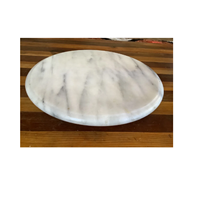 Drehbarer Marmor Lazy Susan Esstisch Luxus Esstische aus weißem Marmor Runde Form Plattenspieler Marmor tische