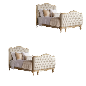 Lit doux en bois massif avec tissu king size, mobilier de chambre à coucher sculpté à la main, nouvelle fabrication directement en usine - Product Image 6