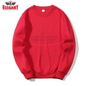 Votre propre logo sweats à col rond Design Street Fashion couleur unie polaire tissu pulls molletonnés par Elegant Sports - Product Image 2