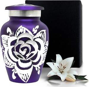 Urnes funéraires modernes en métal pour cendres humaines, pour adultes (hommes et femmes), écologiques, durables, options personnalisables - Product Image 1