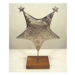 Décor de table de Noël étoile en aluminium avec support pour décor de table de maison de Noël - Product Image 6
