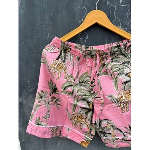 Bán Buôn Ấn Độ 100% Bông Rừng In Mùa Hè Đồ Ngủ Handmade Ánh Sáng Mềm Mại Phù Hợp Với Ban Đêm Ngắn Pyjama Set Cho Đảng Mặc Moq 2Pcs - Product Image 3