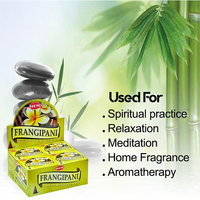 Conos de incienso con dobladillo de FRANGIPANI, 12 cajas (10 conos cada una) para aliviar el estrés, conos de incienso para meditación