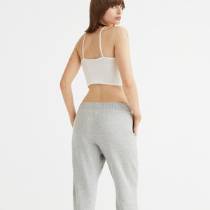 Pantalon décontracté de couleur unie en gros Nouveau pantalon de jogging long avec décoration en dentelle Fermeture à cordon XS Pantalon évasé - Product Image 5