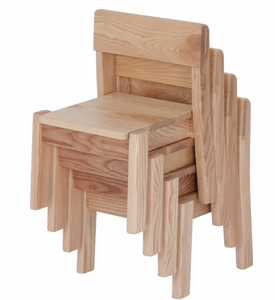 Sillas Apilables de Madera Maciza para Habitación de Huéspedes (Madera Dura S4S) - Product Image 3