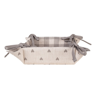 Corbeille à pain en coton et lin de qualité alimentaire point de satin brodé 25x25cm carré retient la chaleur pâte douce lavable à manger