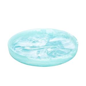 Bol de service moderne en résine écologique Surface brillante polie Design élégant fait à la main pour la maison Table Cuisine Décoration Fête - Product Image 4