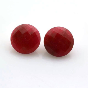 Rond Rhodonite 6mm,8mm,10mm,12mm,14mm,15mm,16mm damier flatback, Rhodonite gemme cercle rose cabochon pour bijoux - Product Image 3