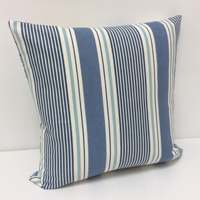 Housse de coussin carrée rayée de luxe en tissu 100% coton, garnissage en polyester de haute qualité, écologique, réversible, pour usage extérieur et domestique