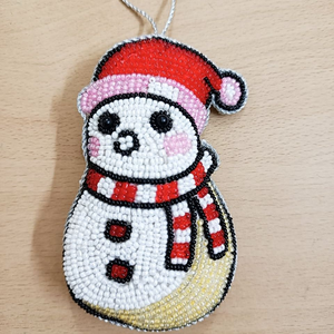 Adorno Navideño Festivo Colgante con Perlas, Bordado y Cuentas para Árbol, Regalo, Reno de Cuentas Hecho a Mano - Product Image 5