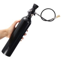 Cilindro de Aluminio de 0.5L, 850g, Grado Alimenticio, Diseño sin Gas, Tanque de Aire de Alta Presión 1800psi, Certificado CE, Doble Disco de Seguridad para Bebidas
