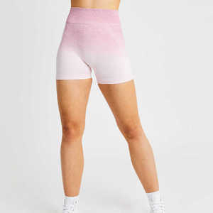 Shorts de Yoga y Running de Cintura Alta, 79% Nailon, 21% Elastano, Sólidos, Suaves, Cómodos, Transpirables, Elásticos en Cuatro Direcciones - Product Image 1