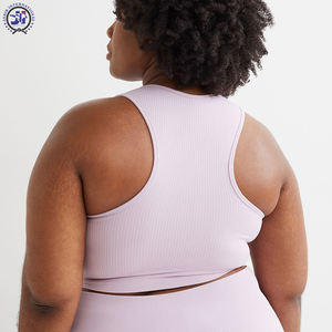 2025 soutien-gorge de sport professionnel pour femmes de haute qualité sans couture col profond vêtements de Fitness Logo personnalisé imprimé respirant multicolore - Product Image 5