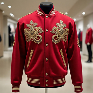 Personalizada manga de cuero Varsity chaquetas desmontables hombres invierno personalizado Chenille bordado parches Varsity chaqueta de los hombres - Product Image 6