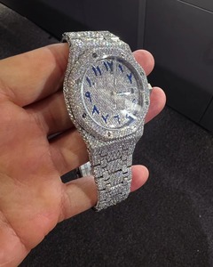 Reloj Iced de fabricación india para hombre, diamantes naturales, acero inoxidable, moda comercial, resistencia al agua, movimiento de cuarzo Ronda - Product Image 2