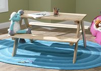 Meilleur vendeur 1 banc de patio extérieur en bois pour enfants table de pique-nique pour enfants