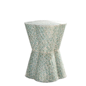 Taburete redondo de lujo con incrustaciones de madreperla, Taburetes de Bar decorativos de mosaico bellamente elaborados, venta al por mayor de lujo en Vietnam - Product Image 1