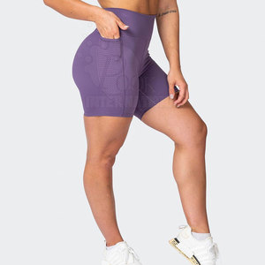 Short de Yoga Sexy en Spandex sans couture pour femmes, short de course à pied taille haute, taille personnalisée - Product Image 6