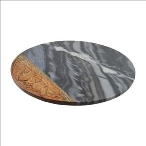 High Quality Classic Square Wood and Marble <b>Coaster</b> Eco-Friendly Custom Printing Stylish Kitchen Accessories <b>White</b> Color - Product Image 6