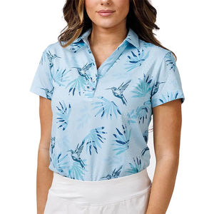 Polo de algodón 100% para mujer, venta directa de fábrica, Polo con logotipo impreso y bordado personalizado para mujer, transpirable - Product Image 4