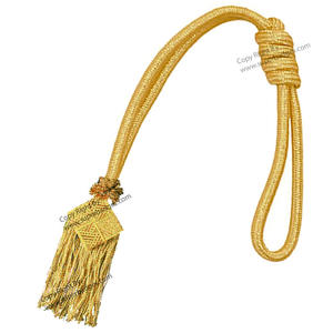 NUEVO CORDÓN PECTORAL DE BORLA DE OBISPO DE ORO, VESTIDOR DEL CLERO, cordón cruzado pectoral dorado sólido de 32" - Product Image 6