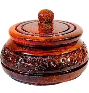 Récipient de stockage en bois de Sheesham de qualité supérieure fait à la main moderne et lavable au lave-vaisselle pour la cuisine et les voyages - Product Image 2