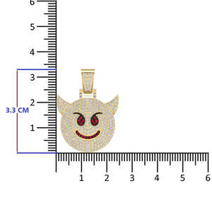 Luxueux élégant diable visage Leb cultivé diamant fin pendentif et charme Style Hip Hop cadeau parfait pour les occasions spéciales - Product Image 6