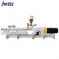 Machine à granuler à double étage JWELL pour le composage de PP et de carbonate de calcium (CaCO3), dotée d'une fonction de découpe à chaud.