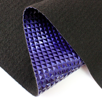 Cuir synthétique PVC gaufré 3D brillant à motif géométrique pyramidal pour sacs à main, chaussures et artisanat