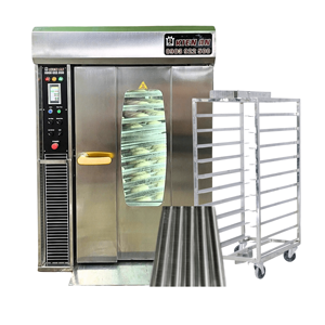 Prix usine 10 plateaux boulangerie four à pain 100% nouveau certificat ISO four rotatif en acier inoxydable pour boulangerie fabriqué au Vietnam fournisseur - Product Image 5