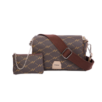 Tas Selempang Unisex dengan Ritsleting Bentuk Bantal Bahan Kanvas Tahan Air Kapasitas 2-2.9L Tali Bahu