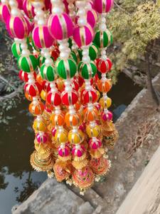 ลูกปัดโบฮีเมียนหลากสีพวงมาลัยโกต้าประดับผนังงานแต่งงานทำมือสำหรับตกแต่งบ้านเทศกาลอินเดียตกแต่งบ้านโกต้าโคเนะ - Product Image 2