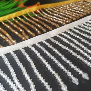 Adorno de Borlas con Cuentas Colgantes, Flecos de Cristal, Encaje para Vestidos de Novia, Cinturones, Disfraces de Danza - Product Image 3