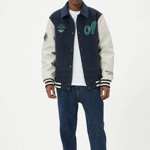 แจ็กเก็ตเลตเตอร์แมนทรงหลวมสำหรับผู้ชาย, แจ็กเก็ตฤดูหนาวใส่สบาย - Product Image 3