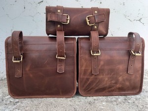 Bolsa de cuero para motocicleta, bolsa de cuero de búfalo - Product Image 3