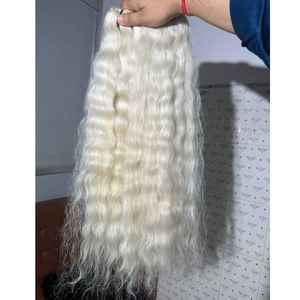 Cabello Natural Rizado con Rubio 613 de Proveedores Indios, Doble Trama a Máquina, Sin Enredos, Sin Caída - Product Image 1