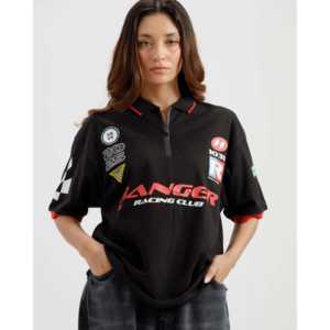 T-shirt Polo Homme Équipe de Course 100% Polyester Spandex Respirant Anti-Plis Broderie Foncée Motif Uni Haute Qualité ODM OES 6XL - Product Image 3