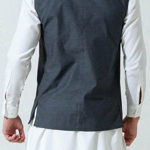 Chaleco transpirable sin mangas de otoño informal de lona personalizable a precio barato para hombre con bordado completo hecho a mano - Product Image 5