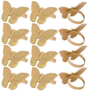 ที่ใส่ผ้าเช็ดปากสีทองสไตล์ราชวงศ์สำหรับจัดงานจัดเลี้ยงที่หรูหราที่วางผ้าเช็ดปากที่จัดในงานเลี้ยง - Product Image 1